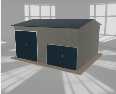 Hala stalowa 7x6m dwuspadowa Aluminium Wysoka