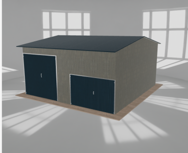 Hala stalowa 7x7.5m dwuspadowa Aluminium Wysoka