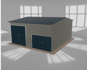 Hala stalowa 7x8m dwuspadowa Aluminium Wysoka