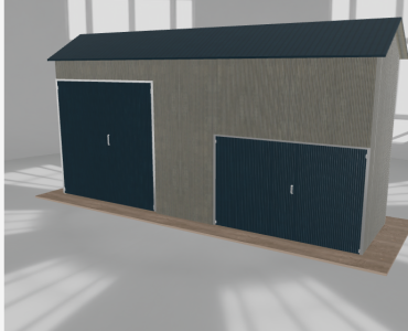 Hala stalowa 7.5x2m dwuspadowa Aluminium Wysoka