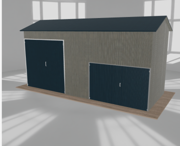 Hala stalowa 7.5x3m dwuspadowa Aluminium Wysoka