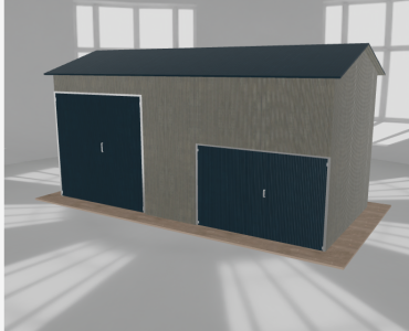 Hala stalowa 7.5x3.5m dwuspadowa Aluminium Wysoka