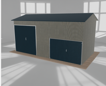 Hala stalowa 7.5x4m dwuspadowa Aluminium Wysoka