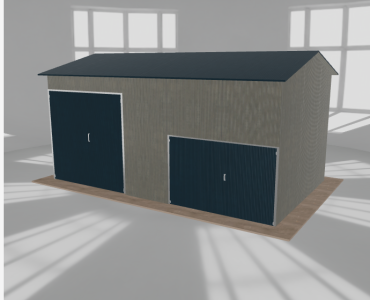 Hala stalowa 7.5x4.5m dwuspadowa Aluminium Wysoka