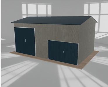 Hala stalowa 7.5x5m dwuspadowa Aluminium Wysoka