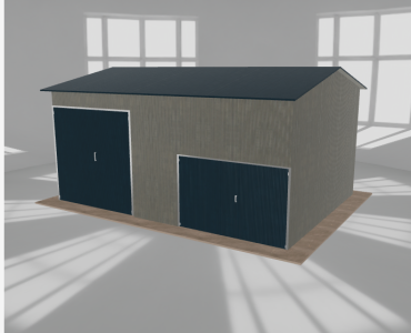 Hala stalowa 7.5x5.5m dwuspadowa Aluminium Wysoka
