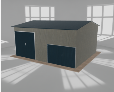 Hala stalowa 7.5x6.5m dwuspadowa Aluminium Wysoka