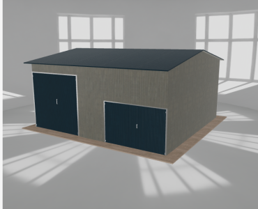 Hala stalowa 7.5x7m dwuspadowa Aluminium Wysoka