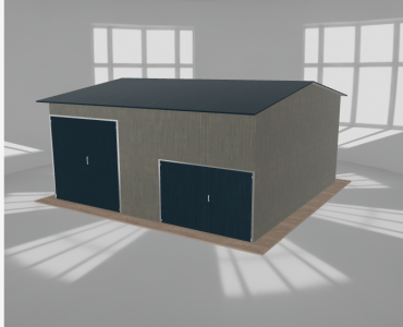 Hala stalowa 7.5x7.5m dwuspadowa Aluminium Wysoka