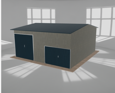Hala stalowa 7.5x8m dwuspadowa Aluminium Wysoka