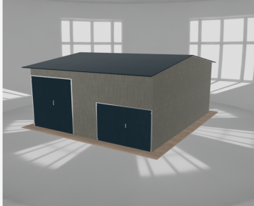 Hala stalowa 7.5x8.5m dwuspadowa Aluminium Wysoka