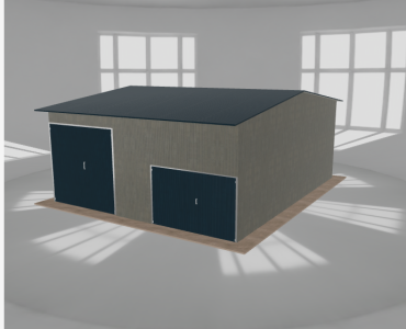 Hala stalowa 7.5x9m dwuspadowa Aluminium Wysoka