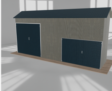 Hala stalowa 8x2m dwuspadowa Aluminium Wysoka