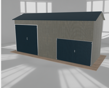 Hala stalowa 8x3m dwuspadowa Aluminium Wysoka