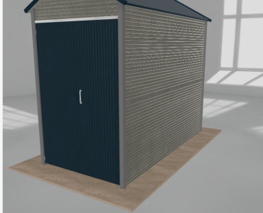 Hala blaszana 2x4m dwuspadowa Aluminium Wysoka