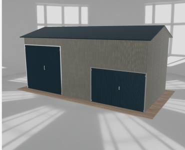 Hala stalowa 8x4m dwuspadowa Aluminium Wysoka