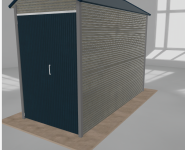 Hala blaszana 2x4.5m dwuspadowa Aluminium Wysoka