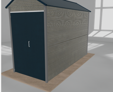 Hala blaszana 2x5m dwuspadowa Aluminium Wysoka
