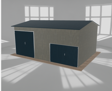 Hala stalowa 8x6m dwuspadowa Aluminium Wysoka