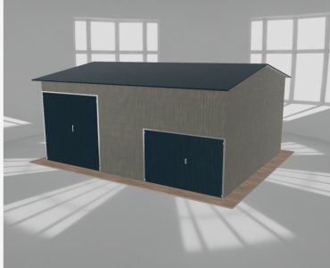 Hala stalowa 8x6.5m dwuspadowa Aluminium Wysoka