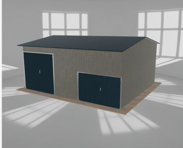 Hala stalowa 8x7m dwuspadowa Aluminium Wysoka