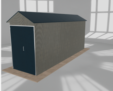 Hala blaszana 2x8m dwuspadowa Aluminium Wysoka