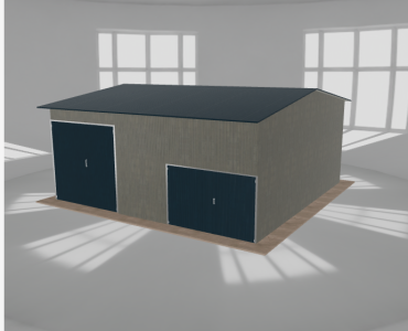Hala stalowa 8x8m dwuspadowa Aluminium Wysoka