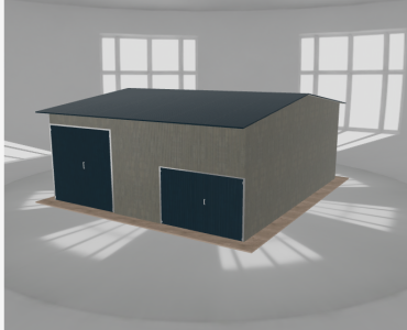 Hala stalowa 8x9m dwuspadowa Aluminium Wysoka