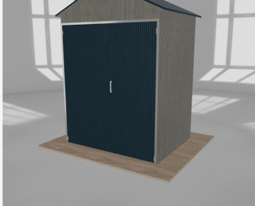 Hala blaszana 2.5x2m dwuspadowa Aluminium Wysoka