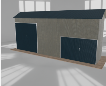 Hala stalowa 8.5x2m dwuspadowa Aluminium Wysoka