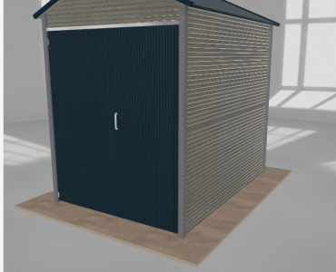Hala blaszana 2.5x3.5m dwuspadowa Aluminium Wysoka