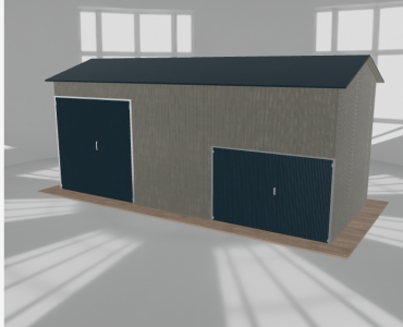 Hala stalowa 8.5x3.5m dwuspadowa Aluminium Wysoka