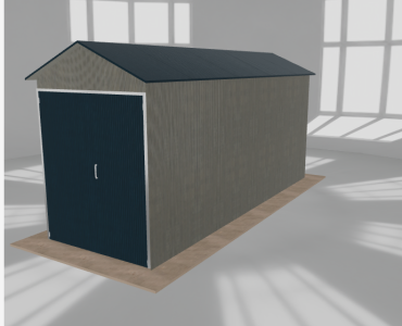 Hala blaszana 2.5x7.5m dwuspadowa Aluminium Wysoka
