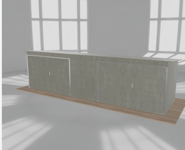 Garaż blaszany 7.5x2m dwustanowiskowy
  spad w tył Ocynk