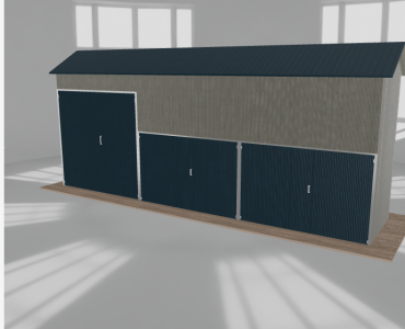 Hala stalowa 9x2m dwuspadowa Aluminium Wysoka