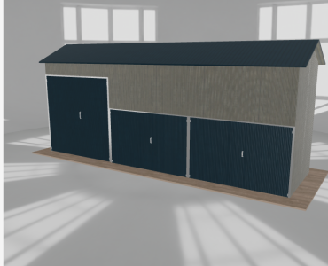 Hala stalowa 9x2.5m dwuspadowa Aluminium Wysoka