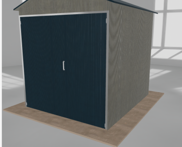 Hala blaszana 3x3.5m dwuspadowa Aluminium Wysoka