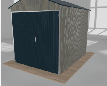 Hala blaszana 3x4m dwuspadowa Aluminium Wysoka