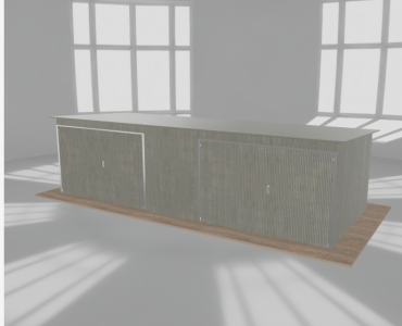 Garaż blaszany 7.5x3m dwustanowiskowy
  spad w tył Ocynk