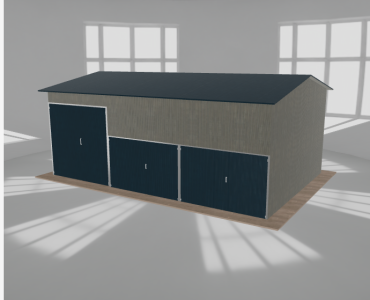 Hala stalowa 9x6m dwuspadowa Aluminium Wysoka
