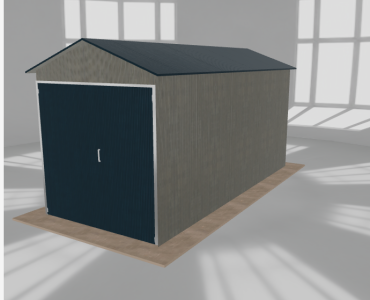 Hala blaszana 3x7m dwuspadowa Aluminium Wysoka