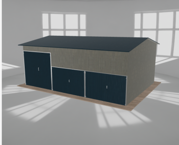Hala stalowa 9x6.5m dwuspadowa Aluminium Wysoka