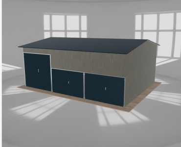 Hala stalowa 9x7m dwuspadowa Aluminium Wysoka