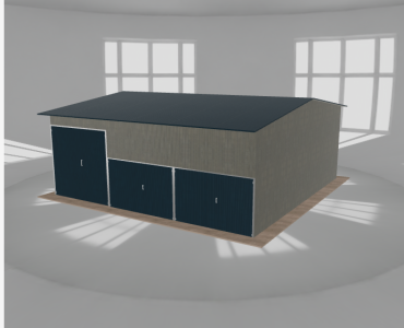 Hala stalowa 9x9m dwuspadowa Aluminium Wysoka