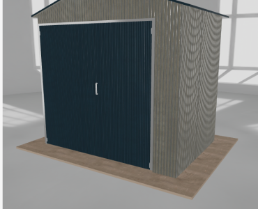 Hala blaszana 3.5x2.5m dwuspadowa Aluminium Wysoka
