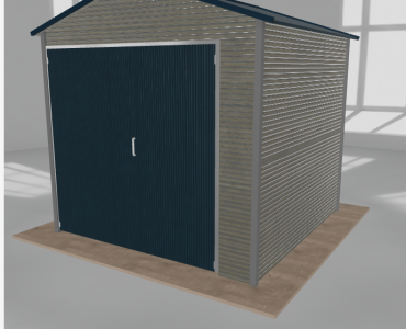 Hala blaszana 3.5x3.5m dwuspadowa Aluminium Wysoka