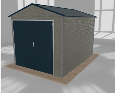 Hala blaszana 3.5x5m dwuspadowa Aluminium Wysoka