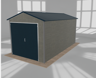Hala blaszana 3.5x7m dwuspadowa Aluminium Wysoka