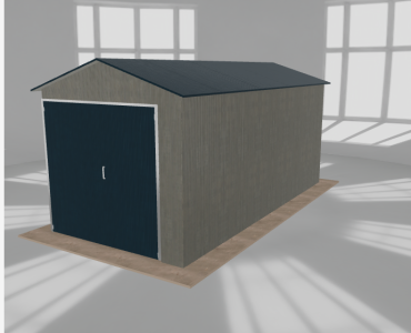 Hala blaszana 3.5x7.5m dwuspadowa Aluminium Wysoka
