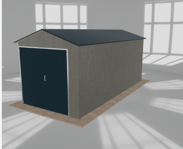 Hala blaszana 3.5x8m dwuspadowa Aluminium Wysoka